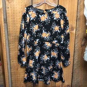 Free People Black Floral Dress